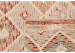 Tappeto Kilim Geometrico Beige Rosso Mattone 100x152 Cm