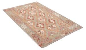 Tappeto Kilim Geometrico Arancione Grigio 98x153 Cm