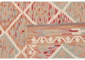 Tappeto Kilim Geometrico Rosso Mattone Bianco Crema 102x152 Cm