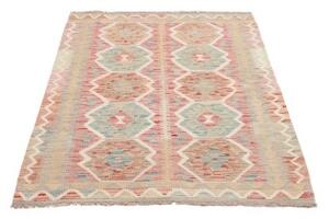 Tappeto Kilim Geometrico Rosa Azzurro 98x138 Cm