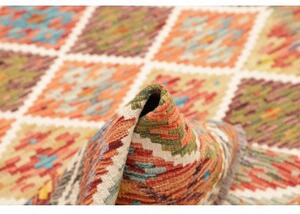 Tappeto Kilim Geometrico Arancione Beige 107x199 Cm