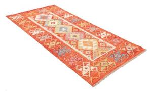 Tappeto Kilim Geometrico Arancione Multicolore 102x209 Cm
