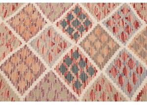 Tappeto Kilim Geometrico Avorio Mattone 101x190 Cm