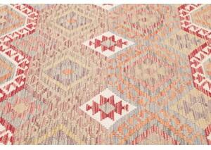 Tappeto Kilim Geometrico Rosso Antico Beige 156x198 Cm