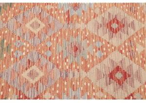 Tappeto Kilim Geometrico Arancione Beige 111x198 Cm
