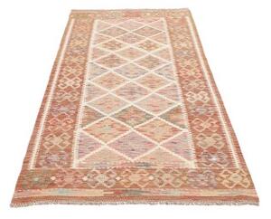 Tappeto Kilim Geometrico Marrone Chiaro Beige 100x202 Cm