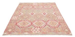 Tappeto Kilim Geometrico Rosso Antico Beige 156x198 Cm