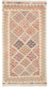 Tappeto Kilim Geometrico Avorio Mattone 101x190 Cm