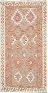 Tappeto Kilim Geometrico Terracotta Beige 99x190 Cm