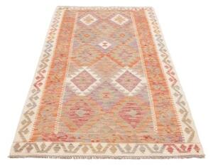Tappeto Kilim Geometrico Arancione Beige 101x196 Cm