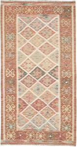 Tappeto Kilim Geometrico Terracotta Beige 102x193 Cm
