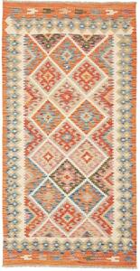 Tappeto Kilim Geometrico Arancione Beige 102x198 Cm