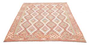 Tappeto Kilim Geometrico Ruggine Beige 155x195 Cm