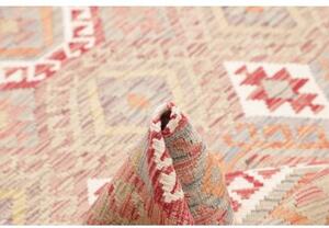 Tappeto Kilim Geometrico Rosso Antico Beige 156x198 Cm