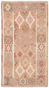 Tappeto Kilim Geometrico Arancione Beige 111x198 Cm