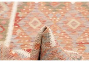 Tappeto Kilim Geometrico Arancione Beige 111x198 Cm