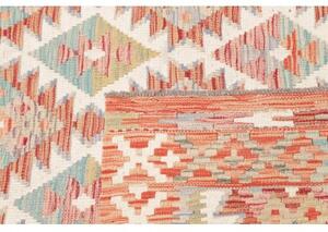 Tappeto Kilim Geometrico Ruggine Beige 155x195 Cm