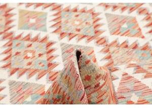 Tappeto Kilim Geometrico Ruggine Beige 155x195 Cm