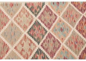 Tappeto Kilim Geometrico Terracotta Beige 102x193 Cm