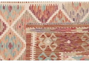Tappeto Kilim Geometrico Terracotta Beige 102x193 Cm