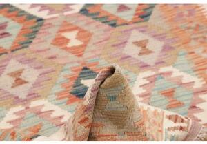 Tappeto Kilim Geometrico Arancione Beige 99x192 Cm