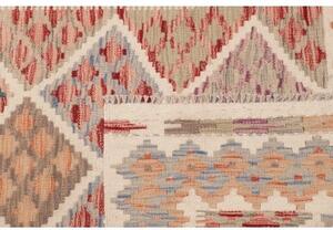 Tappeto Kilim Geometrico Avorio Mattone 101x190 Cm
