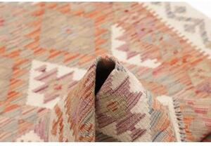 Tappeto Kilim Geometrico Terracotta Beige 99x190 Cm