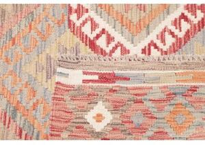Tappeto Kilim Geometrico Rosso Antico Beige 156x198 Cm
