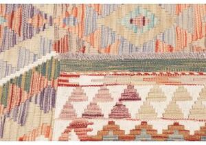 Tappeto Kilim Geometrico Avorio Mattone 161x188 Cm