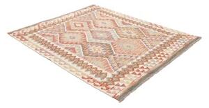 Tappeto Kilim Geometrico Avorio Mattone 161x188 Cm