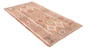 Tappeto Kilim Geometrico Arancione Beige 111x198 Cm