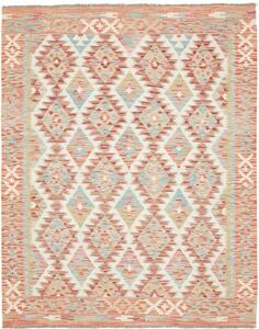 Tappeto Kilim Geometrico Ruggine Beige 155x195 Cm