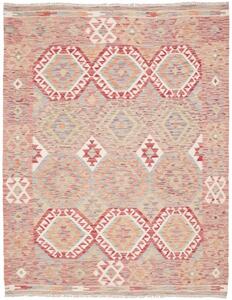 Tappeto Kilim Geometrico Rosso Antico Beige 156x198 Cm