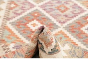 Tappeto Kilim Geometrico Ruggine Beige 102x188 Cm