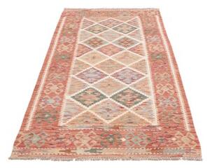 Tappeto Kilim Geometrico Rosso Ruggine Beige 101x196 Cm