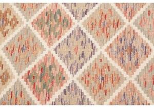 Tappeto Kilim Geometrico Marrone Chiaro Beige 100x202 Cm