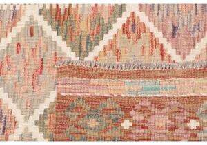 Tappeto Kilim Geometrico Marrone Chiaro Beige 100x202 Cm