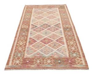 Tappeto Kilim Geometrico Terracotta Beige 102x193 Cm