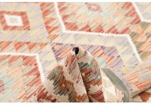 Tappeto Kilim Geometrico Avorio Mattone 161x188 Cm