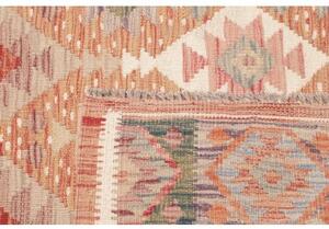 Tappeto Kilim Geometrico Arancione Beige 111x198 Cm