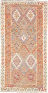 Tappeto Kilim Geometrico Arancione Beige 101x196 Cm