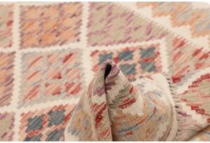 Tappeto Kilim Geometrico Avorio Mattone 101x190 Cm