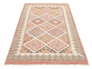 Tappeto Kilim Geometrico Ruggine Beige 102x188 Cm