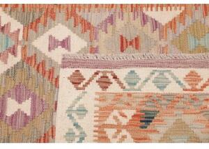 Tappeto Kilim Geometrico Arancione Beige 99x192 Cm