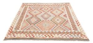 Tappeto Kilim Geometrico Avorio Mattone 161x188 Cm