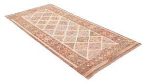 Tappeto Kilim Geometrico Marrone Chiaro Beige 100x202 Cm