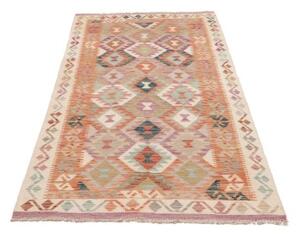 Tappeto Kilim Geometrico Arancione Beige 99x192 Cm