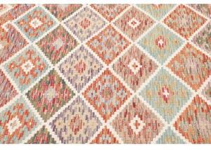 Tappeto Kilim Geometrico Rosso Mattone Avorio 159x194 Cm