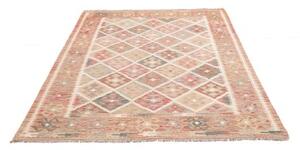Tappeto Kilim Geometrico Terracotta Beige 154x202 Cm