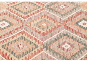 Tappeto Kilim Geometrico Beige Rosa Antico 159x188 Cm